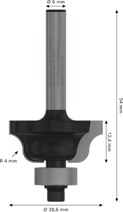 Bosch PRO 라우터 비트 로만 오지 R 4 섕크 6mm.