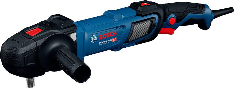 인체공학적 손잡이가 달린 Bosch GPO 14-180 S 회전식 광택기.