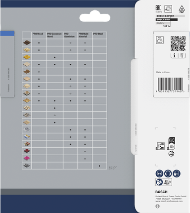 Bosch PRO 스틸 무선 원형 톱날 165 x 1.6 x 20 mm.
