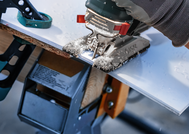 PRO Plastics PP clean T102D 직쏘날, 100mm, 5개 Bosch 톱날은 적층판을 절단합니다.