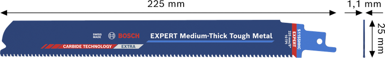 Bosch EXPERT 중간 두께의 견고한 금속 S1155HHC 블레이드.