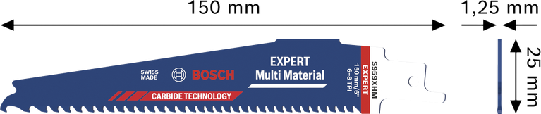 Bosch EXPERT Multi Material S959XHM 카바이드 이빨이 달린 블레이드.