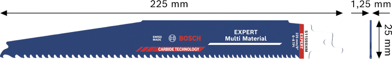 Bosch EXPERT Multi Material S1159XHM 카바이드 이빨이 달린 톱날.