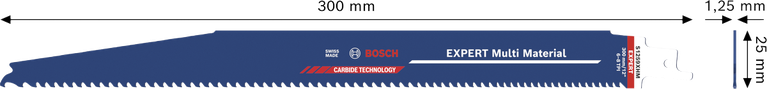Bosch EXPERT Multi Material S1259XHM 카바이드 이빨이 달린 톱날.