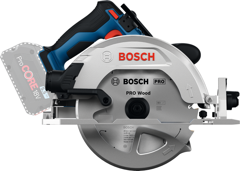Bosch GKS 18V-68-2 목재용 무선 원형 톱.