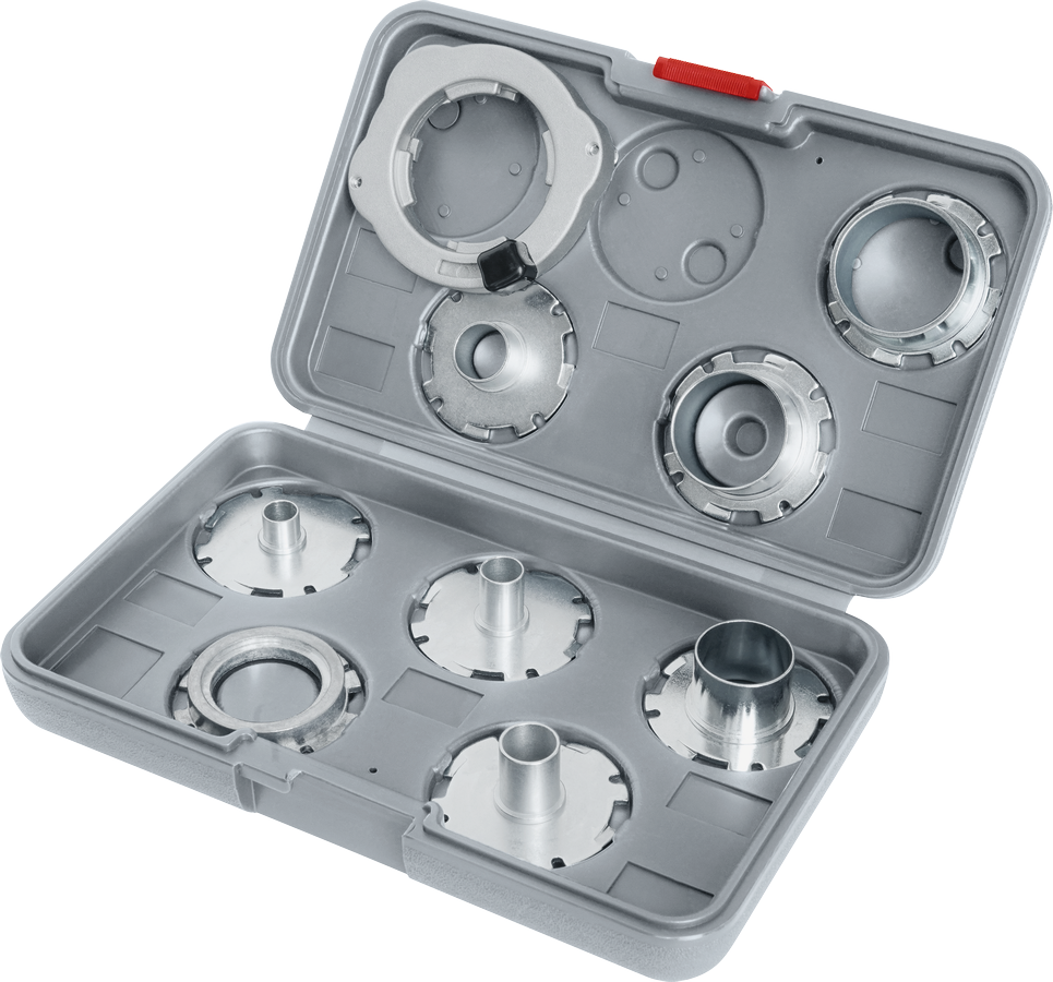 라우터용 Bosch PRO 템플릿 가이드 세트(미터법), 9개입.