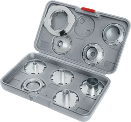 라우터용 Bosch PRO 템플릿 가이드 세트(미터법), 9개입.