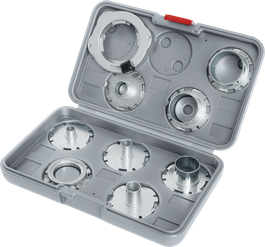 라우터용 Bosch PRO 템플릿 가이드 세트(미터법), 9개입.