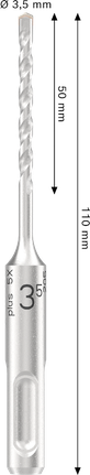 PRO SDS plus-5X 해머 드릴 비트, 3.5 x 50 x 110mm Bosch PRO SDS plus-5X 해머 드릴 비트, 직경 3.5mm.