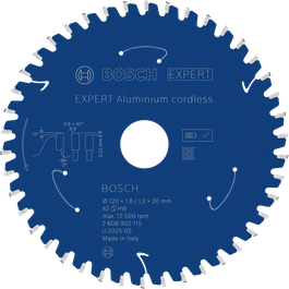 Bosch EXPERT 알루미늄 무선 원형 톱날, 120mm 42T.