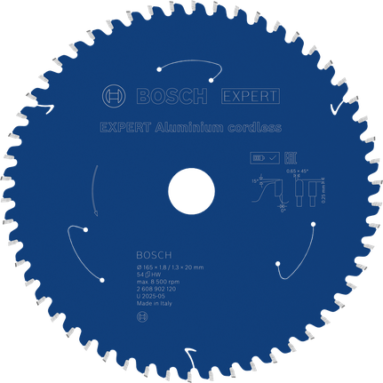 Bosch EXPERT 알루미늄 무선 원형 톱날 54T.