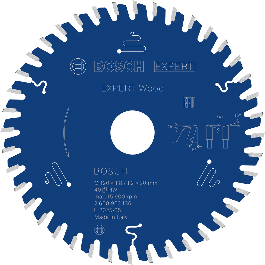 Bosch EXPERT 목재 원형 톱날 120mm T40.