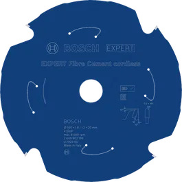 Bosch EXPERT 섬유 시멘트 무선 원형 톱날, 160mm, 4날.