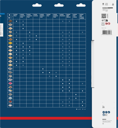 Bosch EXPERT 스테인리스 스틸 원형 톱날 355 x 2.5/2.2 x 25.4 mm T70 패키징.