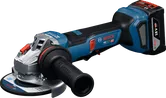 18V 배터리가 장착된 Bosch GWS18V-11PS 각도 그라인더.