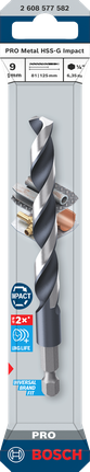 Bosch 9mm HSS-G 금속 드릴 비트.