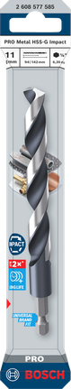 Bosch PRO 메탈 HSS-G 임팩트 11mm 드릴 비트.