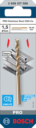 Bosch 1.5mm HSS-Co 드릴 비트.