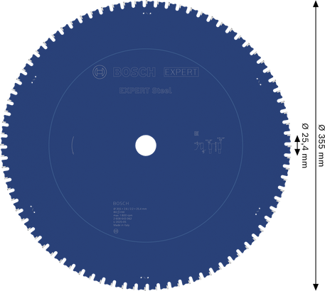 EXPERT Steel Bosch EXPERT 강철 원형 톱날 355mm T80.
