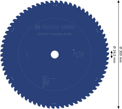 Bosch EXPERT 스테인리스 스틸 원형 톱날, 355mm.