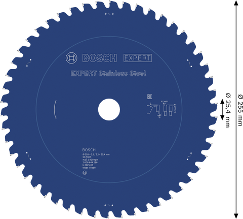 Bosch EXPERT 스테인리스 스틸 원형 톱날 255mm.