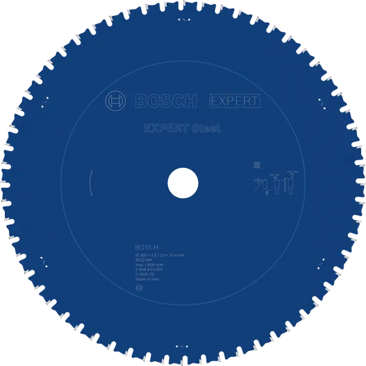 EXPERT Steel 원형 톱날 Bosch EXPERT 강철 원형 톱날 305mm T60.