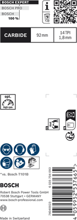 Bosch EXPERT 라미네이트 클린 T128BHM 카바이드 톱날.