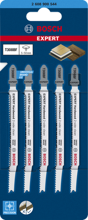 Bosch EXPERT 하드우드 2면 클린 T308BF 톱날 세트.