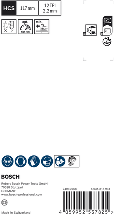 Bosch EXPERT Wood 2면 클린 T308BP 톱날, 117mm.