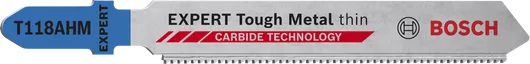EXPERT Tough Metal thin T118AHM 직쏘날 Bosch EXPERT Tough Metal T118AHM 톱날, 카바이드 톱니.