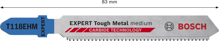 EXPERT Tough Metal medium T118EHM 직쏘날, 3개 Bosch EXPERT Tough Metal T118EHM 톱날, 카바이드.