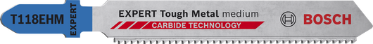 EXPERT Tough Metal medium T118EHM 직쏘날 카바이드 이빨이 달린 Bosch EXPERT Tough Metal T118EHM 톱날.