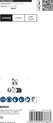 Bosch EXPERT 파이버 플라스터 T 341 HM 톱날 132mm.