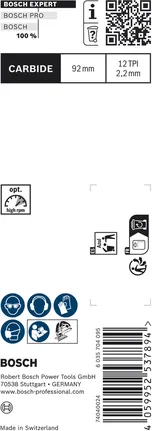 Bosch EXPERT 카본 파이버 클린 T 108 BHM 퍼즐 블레이드 92mm.