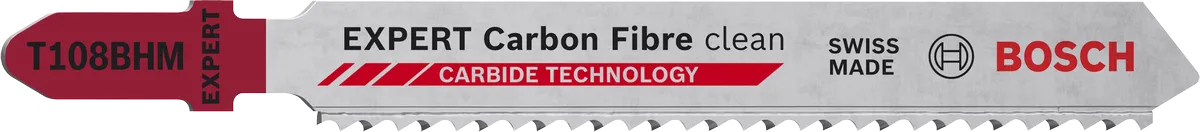 카바이드 이빨이 달린 Bosch EXPERT 탄소 섬유 톱날.
