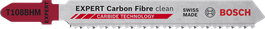 카바이드 이빨이 달린 Bosch EXPERT 탄소 섬유 톱날.