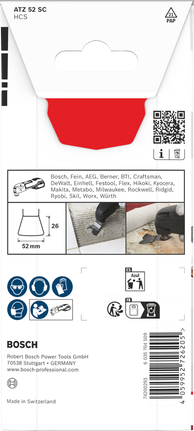 Bosch Starlock ATZ 52 SC 다중 소재 블레이드 52×26mm.