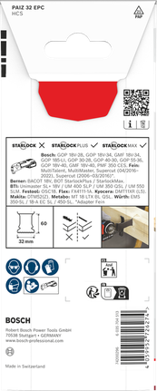 Bosch 스타록 목재 절단날 32×60mm.