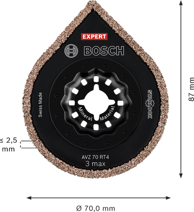 Bosch EXPERT AVZ 70 RT4 카바이드 그라우팅 플레이트 70mm.