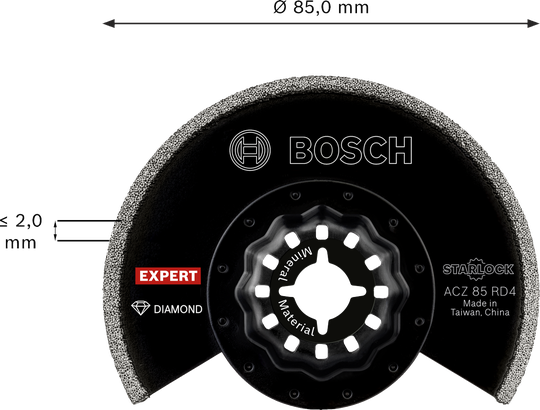 EXPERT ACZ 85 RD4 Bosch EXPERT ACZ 85 RD4 다이아몬드 그라우트 세그먼트 블레이드, 85mm.