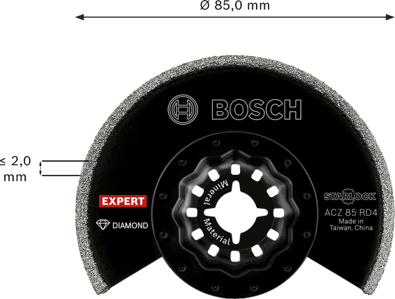 Bosch EXPERT ACZ 85 RD4 다이아몬드 그라우트 세그먼트 블레이드, 85mm.