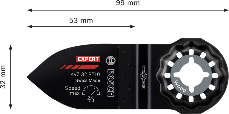 Bosch EXPERT AVZ 32 RT10 목재용 카바이드 샌딩 핑거.