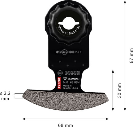 EXPERT MATI 68 RD4 Bosch EXPERT MATI 68 RD4 다이아몬드 코너 블레이드.