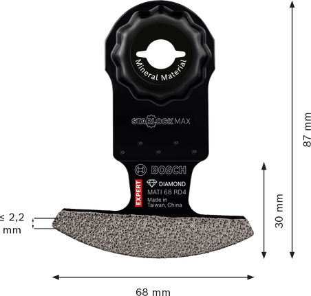 Bosch EXPERT MATI 68 RD4 다이아몬드 코너 블레이드.