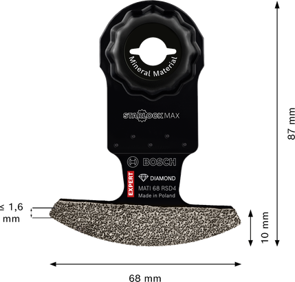 EXPERT MATI 68 RSD4 Bosch EXPERT MATI 68 RSD4 다이아몬드 코너 블레이드.