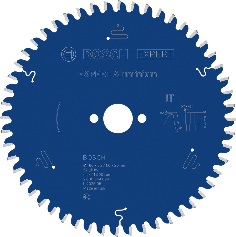 Bosch EXPERT 알루미늄 원형 톱날 160mm T52.
