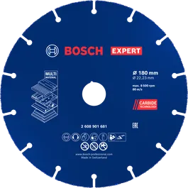 Bosch EXPERT 멀티 머티리얼 카바이드 절단 디스크 180mm.