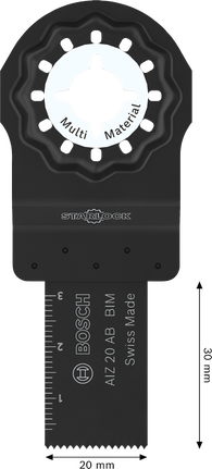 Bosch 다중 소재 절단 블레이드 AIZ 20 AB, 20x30 mm.