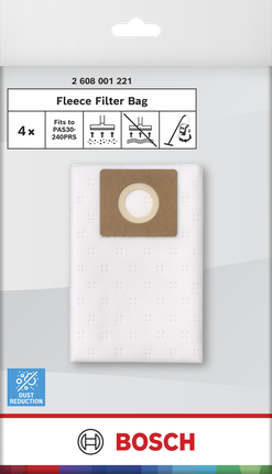 진공 청소기용 Bosch 플리스 필터백.