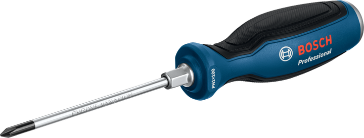 인체공학적 손잡이가 달린 Bosch PH1x100 드라이버.